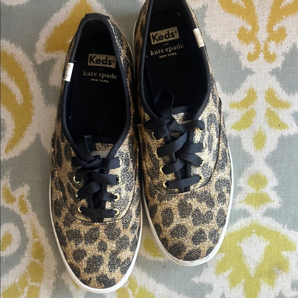 Keds x Kate Spade Gold Leopard Sneakers